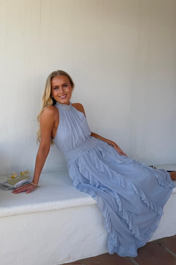 Tiana Maxi Dress Blue | Kjoler | Smuk