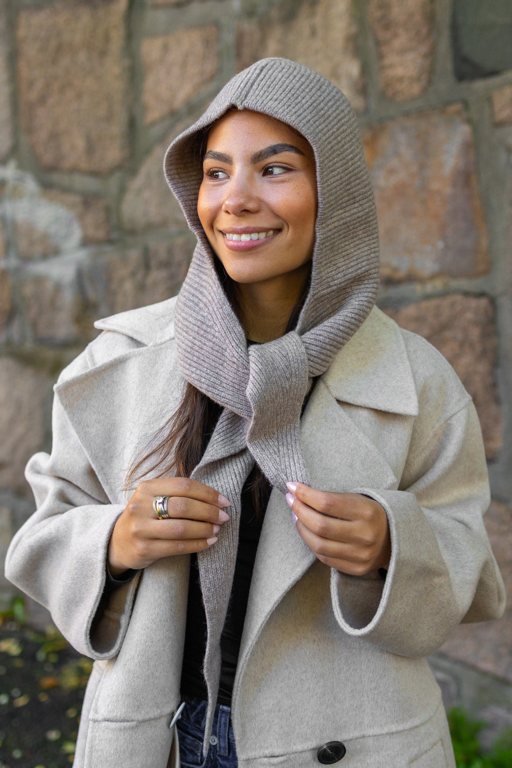 Tie Balaclava Simply Taupe Beige | Accessories | Smuk