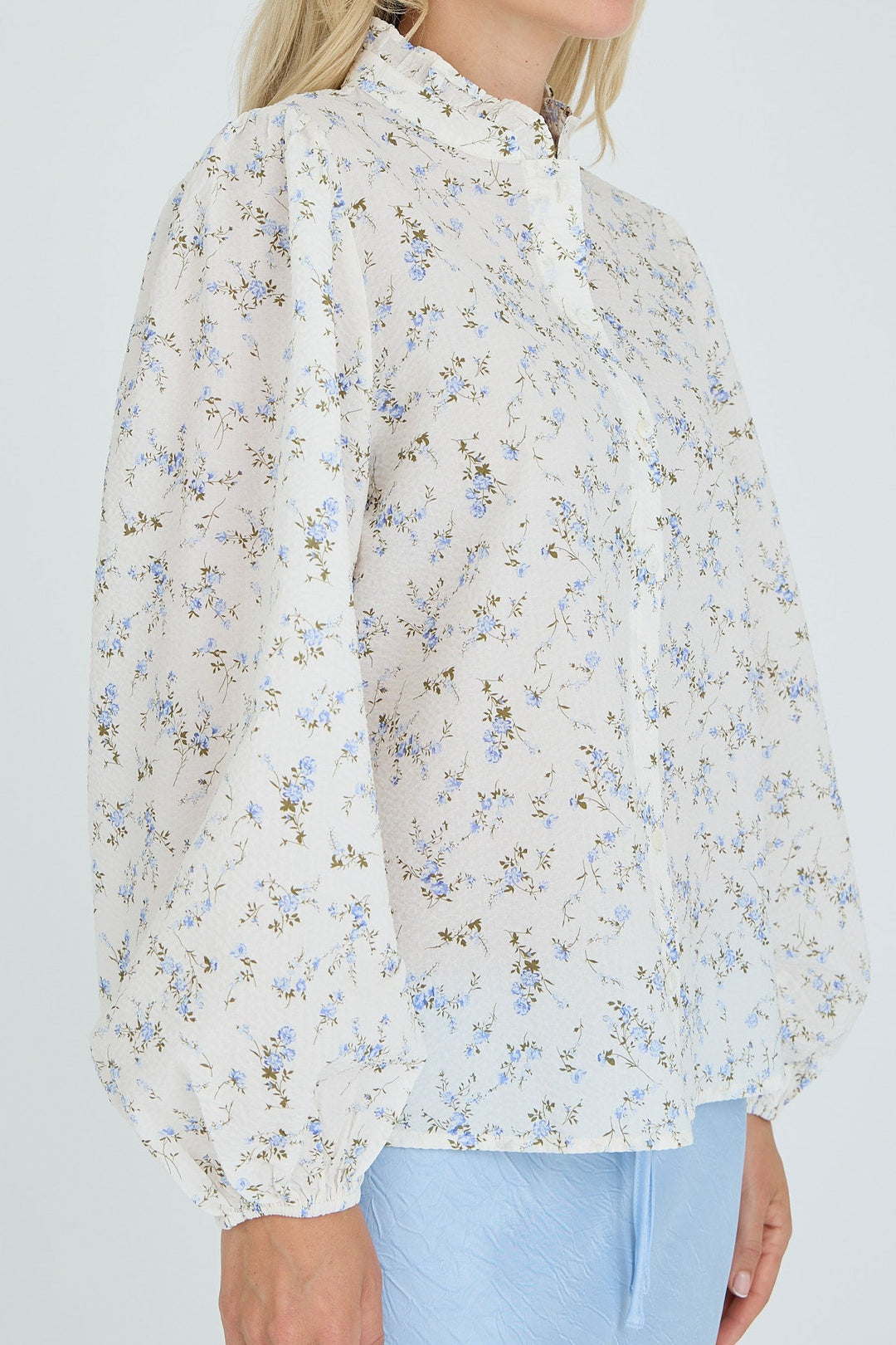 Tiffany New Shirt Off White/Blue | Skjorter og bluser | Smuk