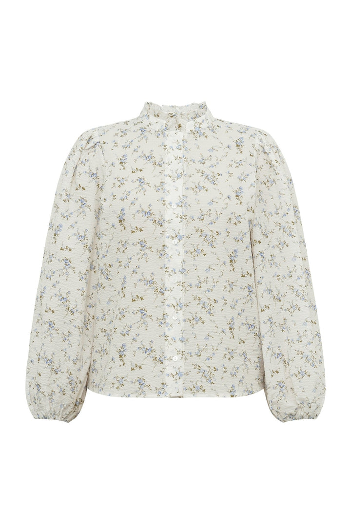 Tiffany New Shirt Off White/Blue | Skjorter og bluser | Smuk