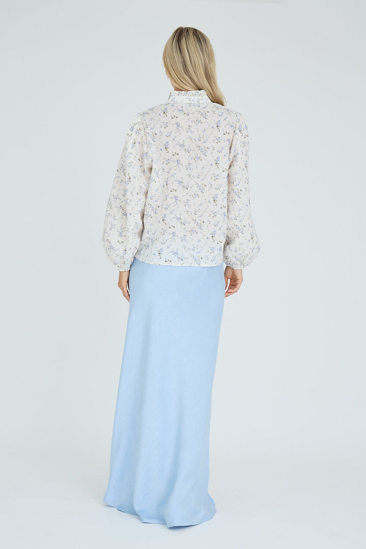 Tiffany New Shirt Off White/Blue | Skjorter og bluser | Smuk