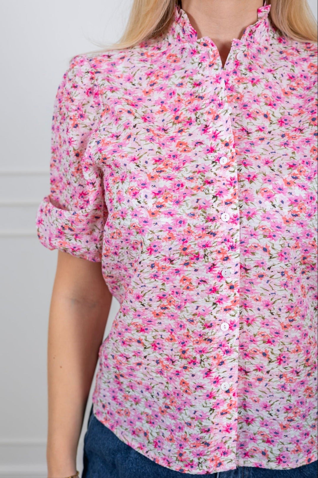 Tiffany Short Sleeve Shirt Rose/Pink | Skjorter og bluser | Smuk - Dameklær på nett