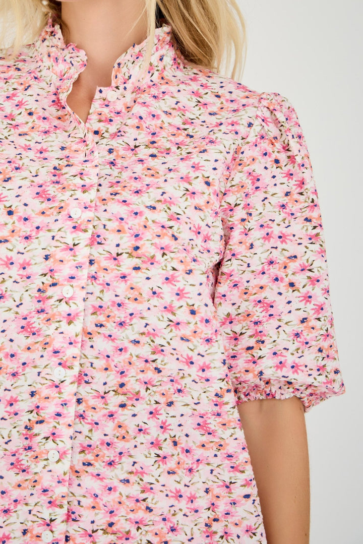 Tiffany Short Sleeve Shirt Rose/Pink | Skjorter og bluser | Smuk - Dameklær på nett