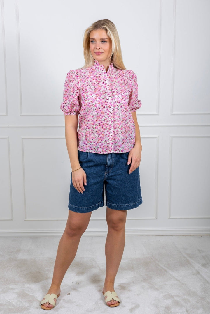 Tiffany Short Sleeve Shirt Rose/Pink | Skjorter og bluser | Smuk - Dameklær på nett
