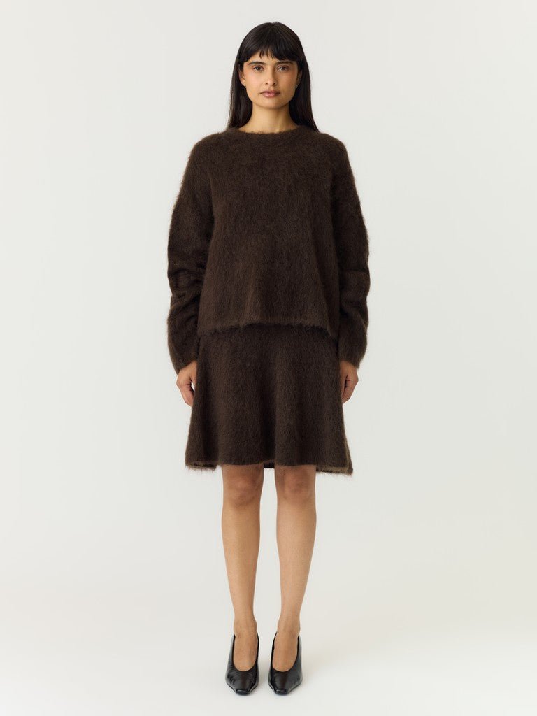 Tilde Hw Mohair Blend Knit Skirt Mole Melange | Skjørt | Smuk