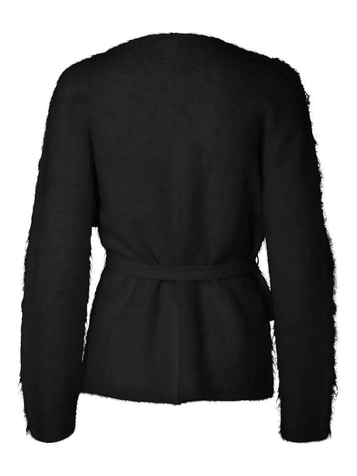 Tilde Ls Belt Knit Cardigan Black | Genser | Smuk