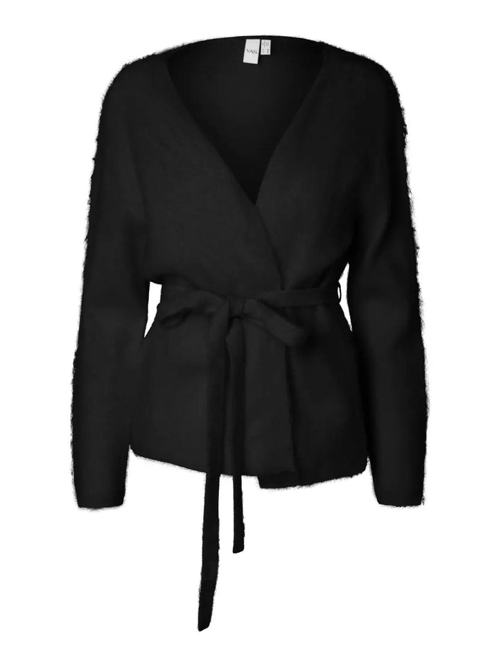 Tilde Ls Belt Knit Cardigan Black | Genser | Smuk