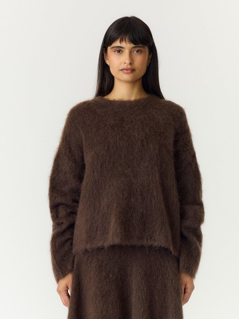 Tilde Ls Mohair Blend Pullover Mole Melange | Genser | Smuk