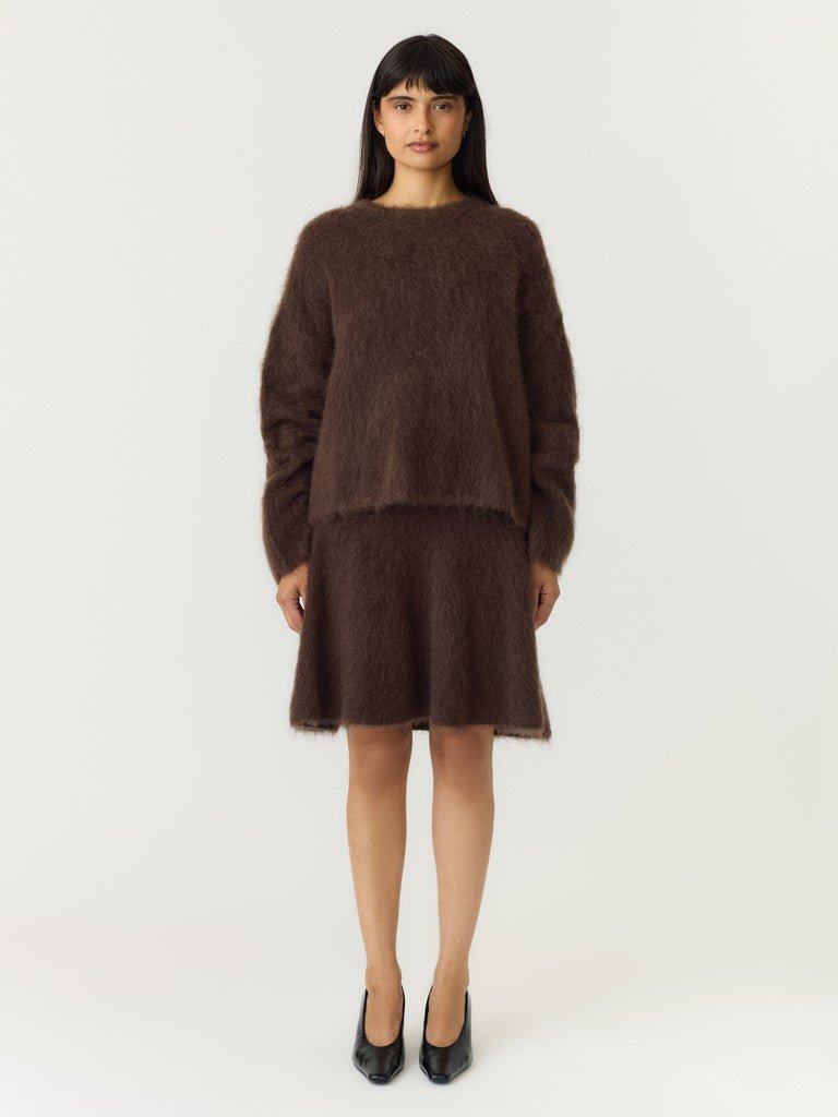 Tilde Ls Mohair Blend Pullover Mole Melange | Genser | Smuk
