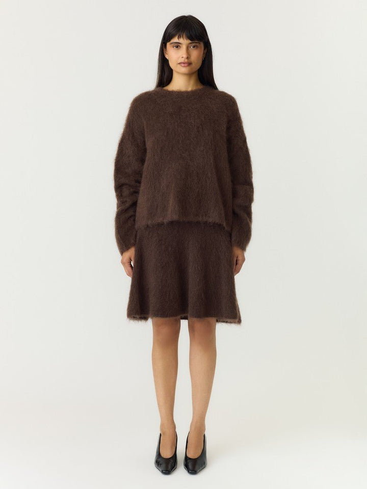 Tilde Ls Mohair Blend Pullover Mole Melange | Genser | Smuk