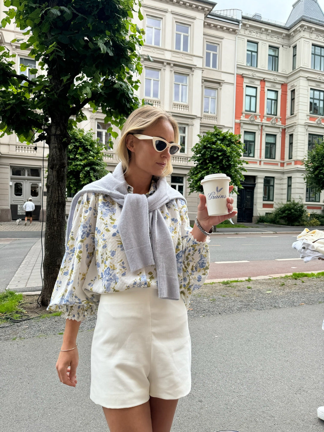 Tilera Ls Shirt Star White Sumelli | Skjorter og bluser | Smuk - Dameklær på nett
