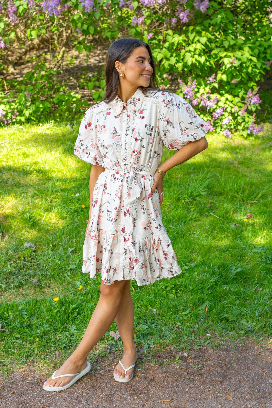 Tilera Ss Shirt Dress Birch New Botira Print | Kjoler | Smuk