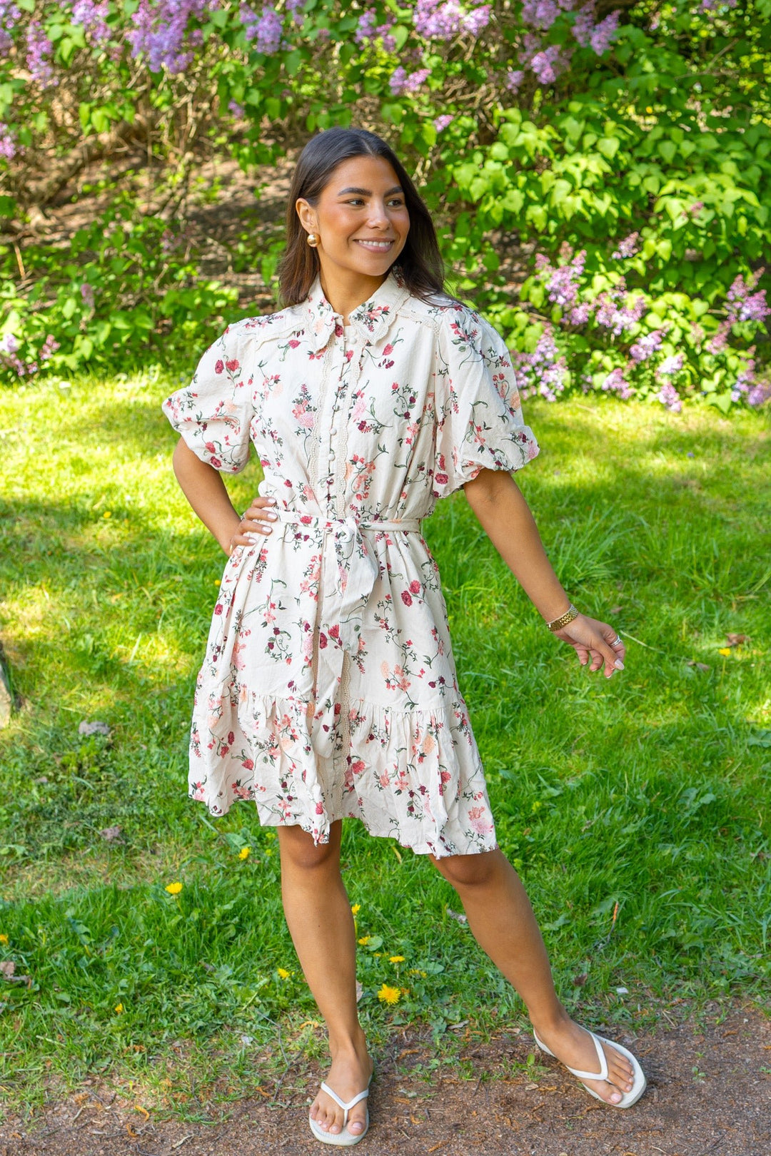 Tilera Ss Shirt Dress Birch New Botira Print | Kjoler | Smuk