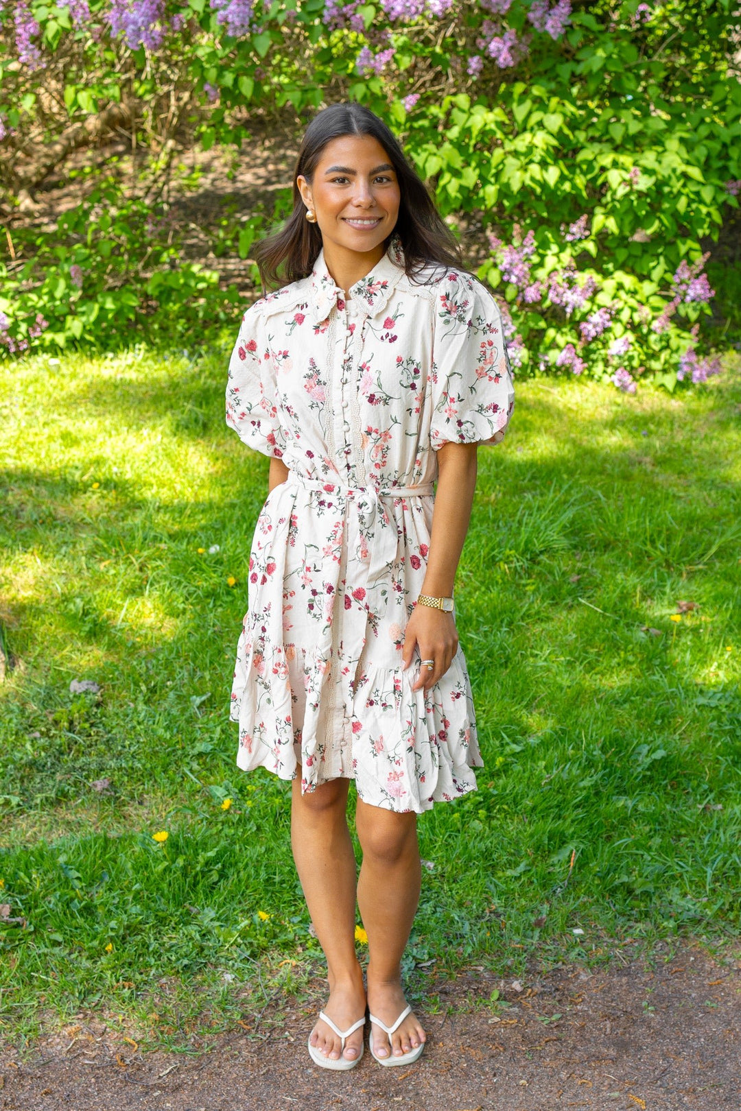 Tilera Ss Shirt Dress Birch New Botira Print | Kjoler | Smuk
