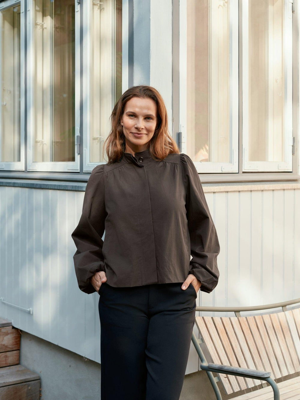 Tirsa Twill Jacket Dark Brown | Yttertøy | Smuk