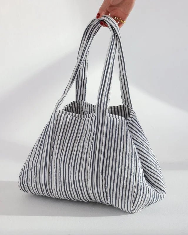 Tote Bag Large Blue Stripe | Accessories | Smuk