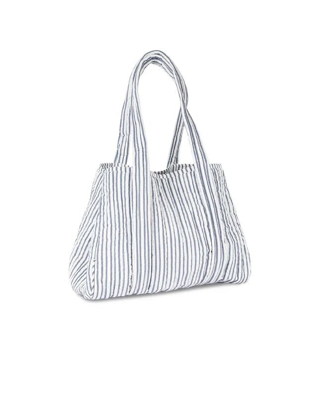 Tote Bag Large Blue Stripe | Accessories | Smuk