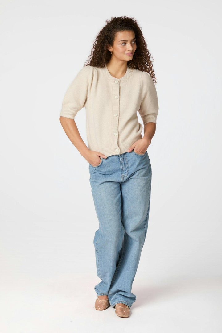 Trudy Deco Knit Cardigan Ivory | Genser | Smuk - Dameklær på nett