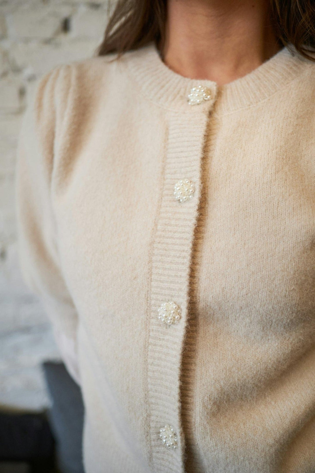Trudy Deco Knit Cardigan Ivory | Genser | Smuk - Dameklær på nett