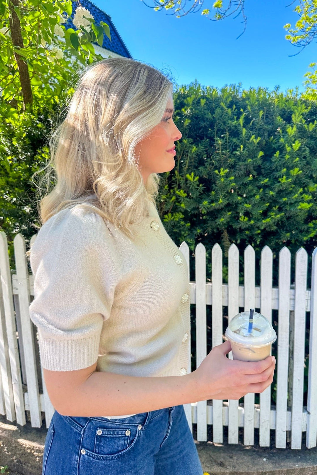 Trudy Deco Knit Cardigan Ivory | Genser | Smuk - Dameklær på nett