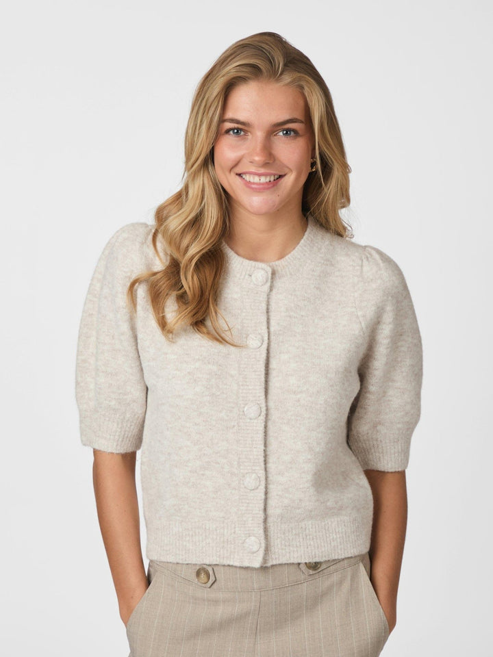 Trudy Knit Cardigan Beige Melange | Genser | Smuk - Dameklær på nett