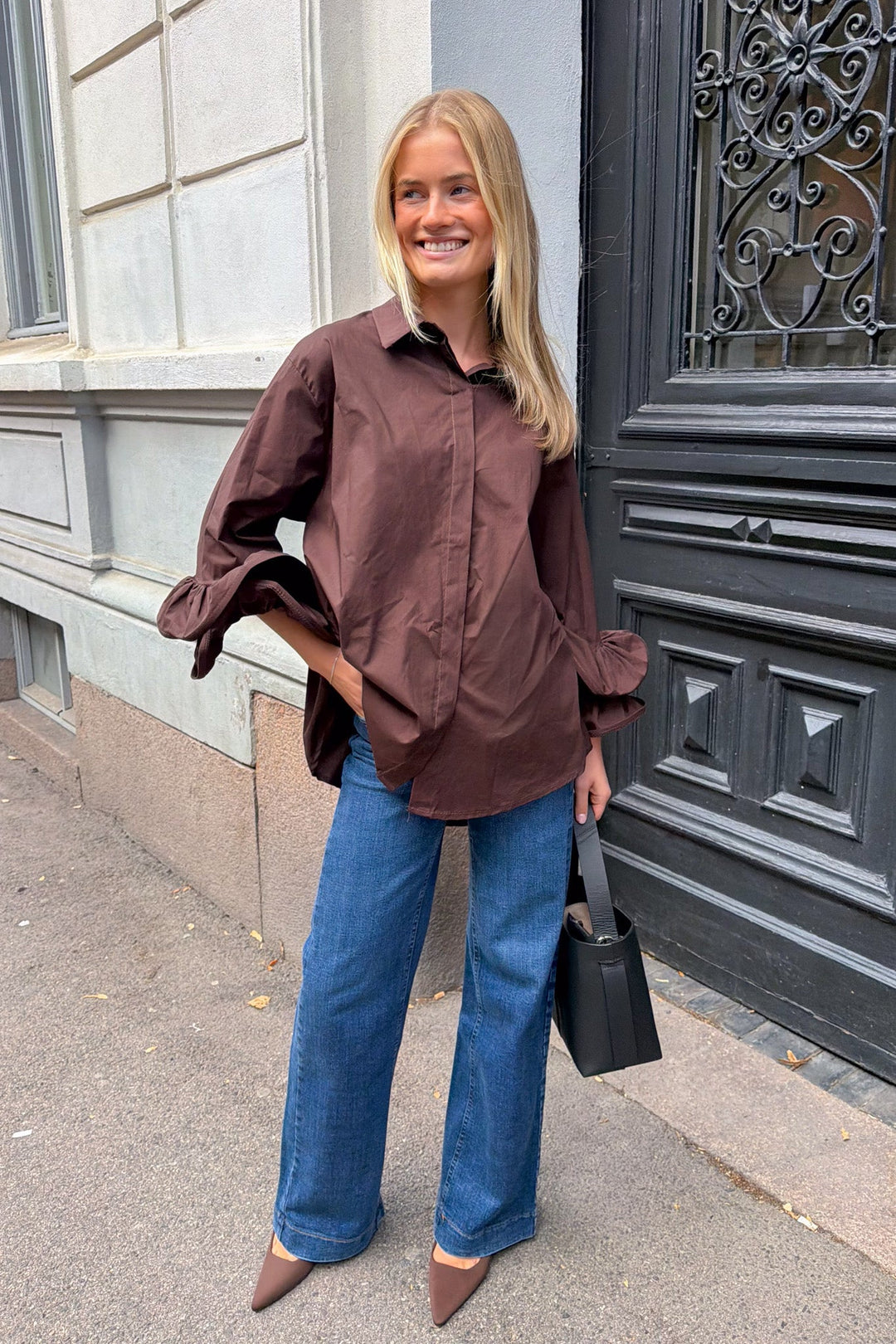Trumpet Shirt Brown | Skjorter og bluser | Smuk