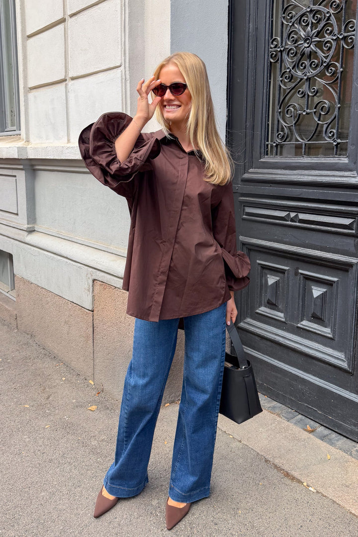 Trumpet Shirt Brown | Skjorter og bluser | Smuk
