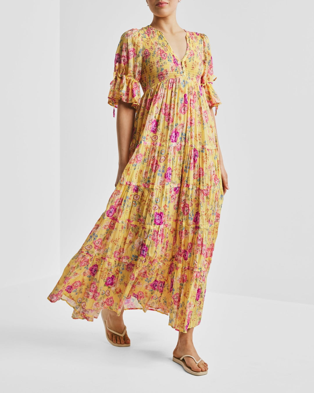 Twisted Maxi Dress Daylight Blossom | Kjoler | Smuk