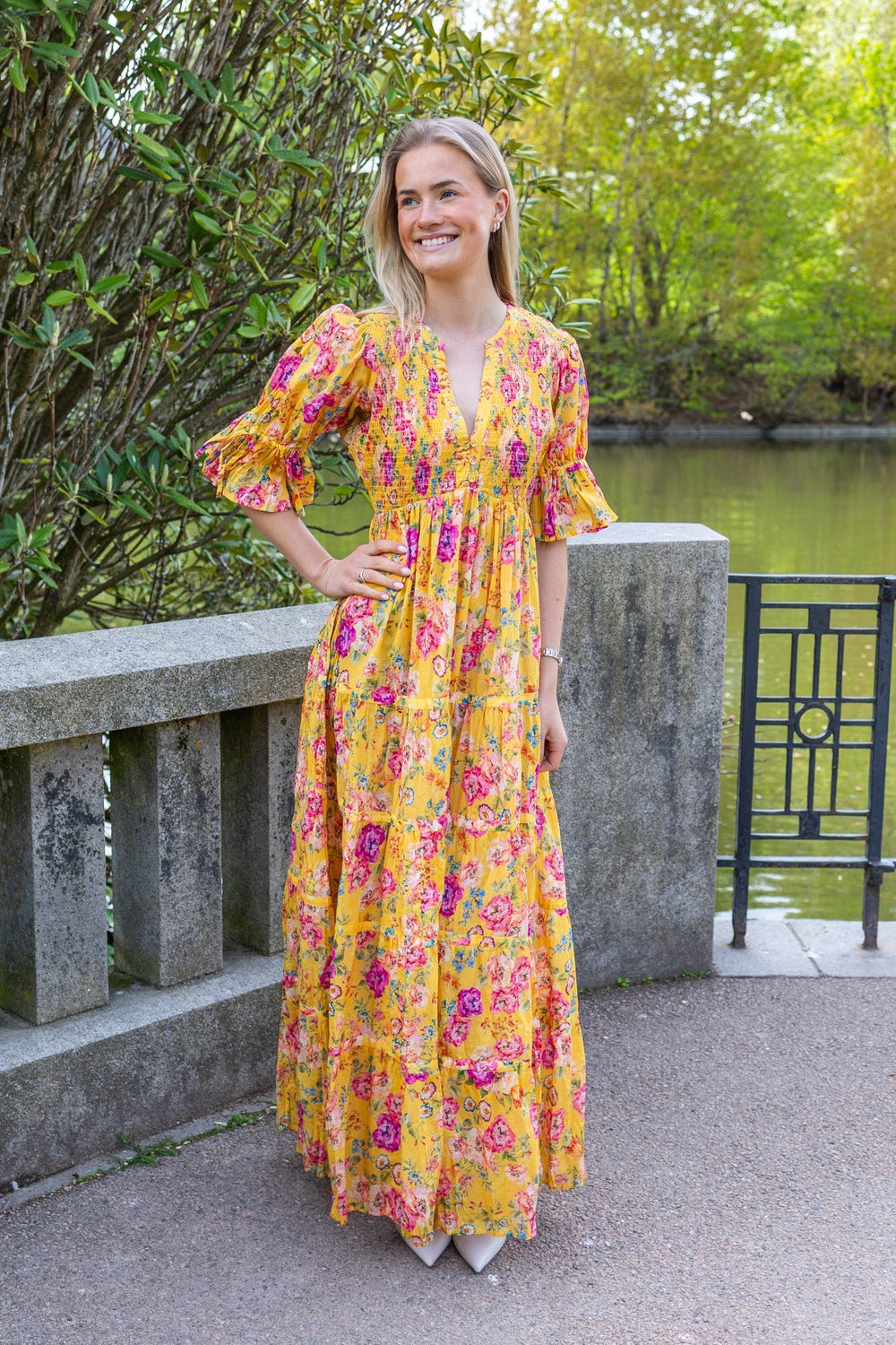Twisted Maxi Dress Daylight Blossom | Kjoler | Smuk