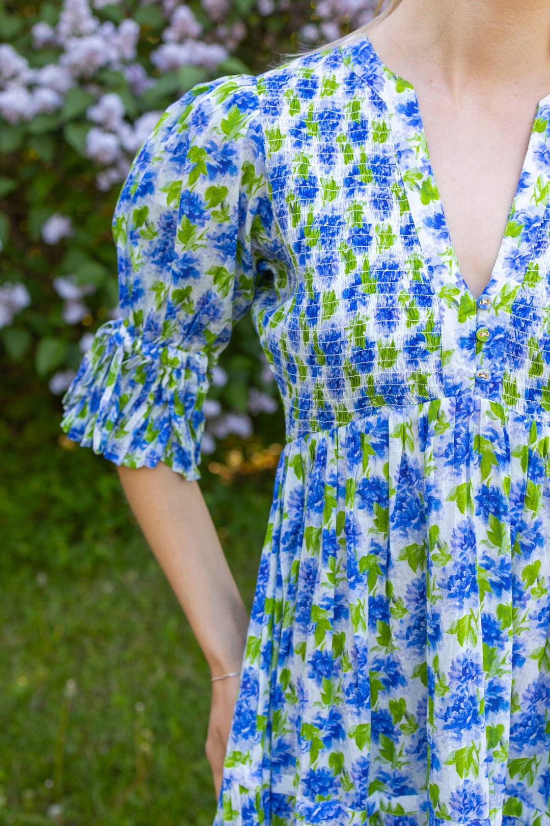Twisted Maxi Dress Peonies | Kjoler | Smuk