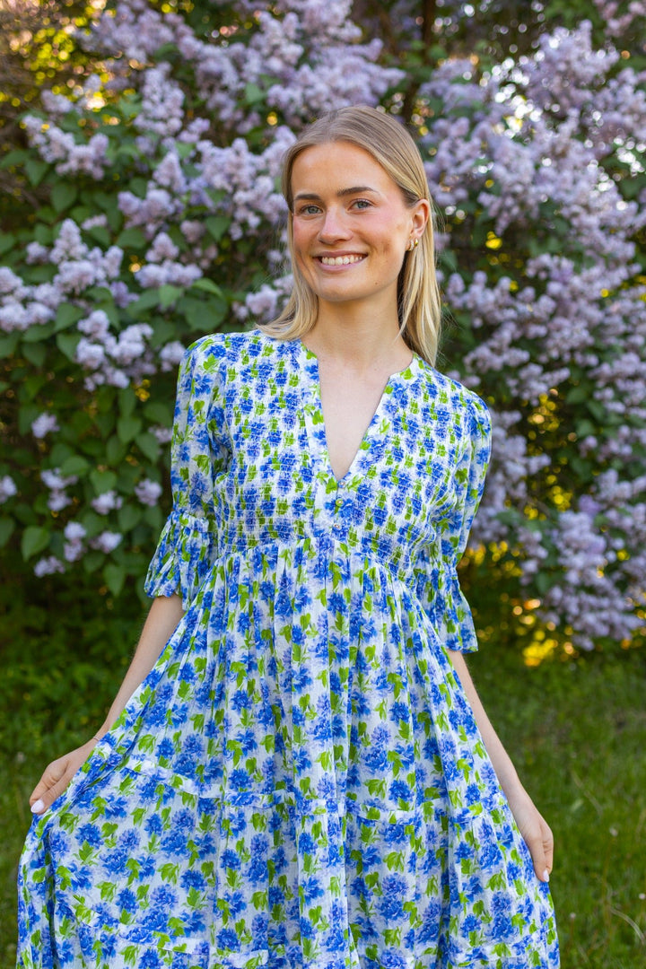 Twisted Maxi Dress Peonies | Kjoler | Smuk