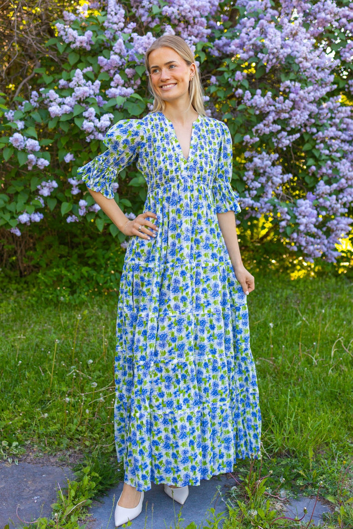 Twisted Maxi Dress Peonies | Kjoler | Smuk