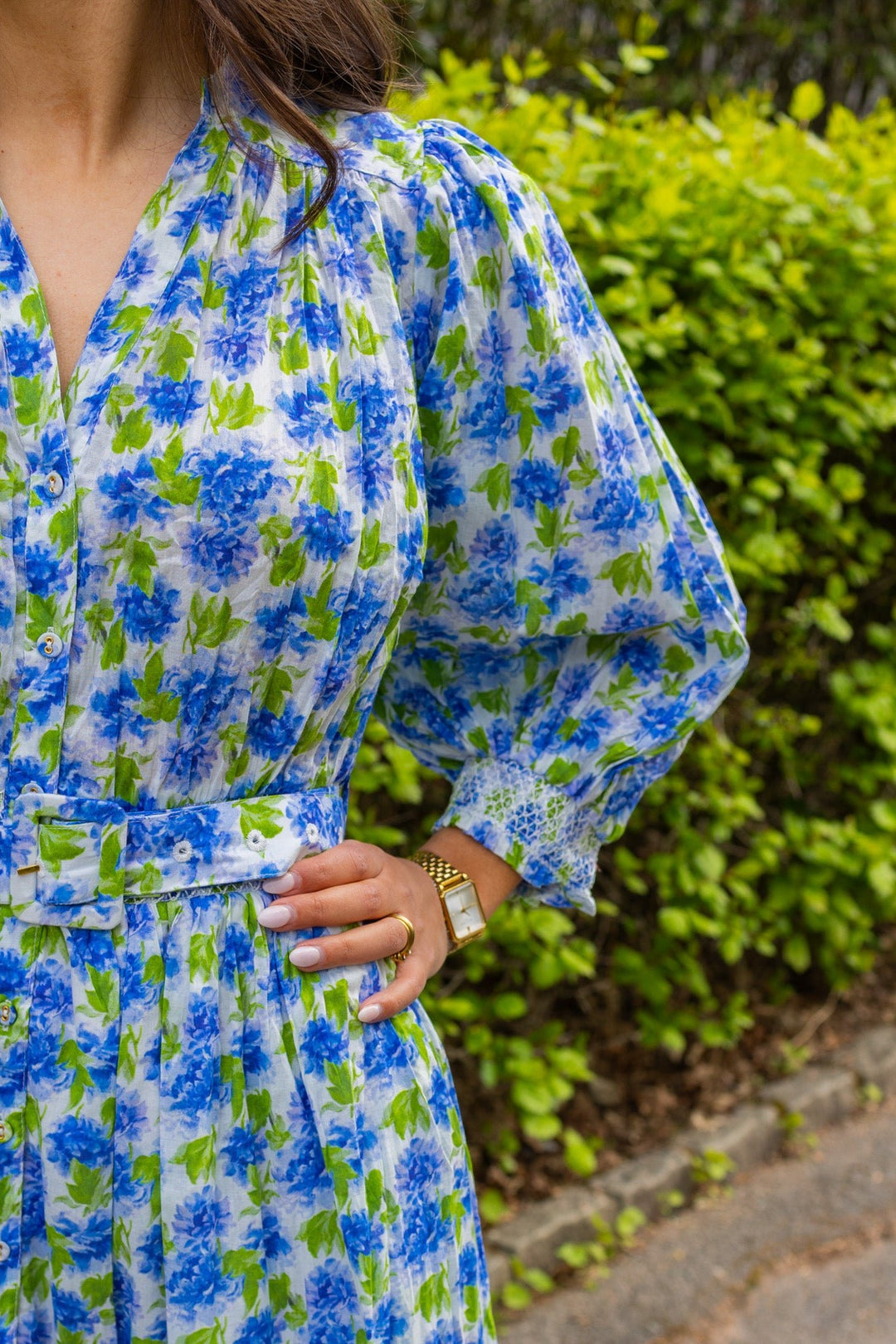 Twisted Midi Dress Peonies | Kjoler | Smuk