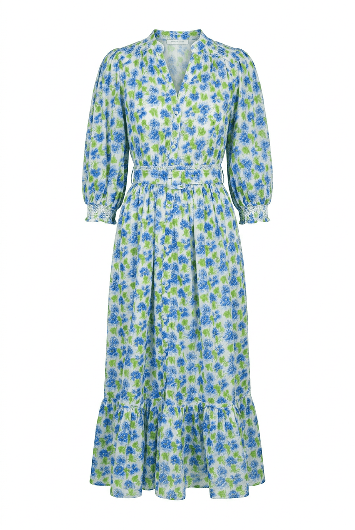 Twisted Midi Dress Peonies | Kjoler | Smuk