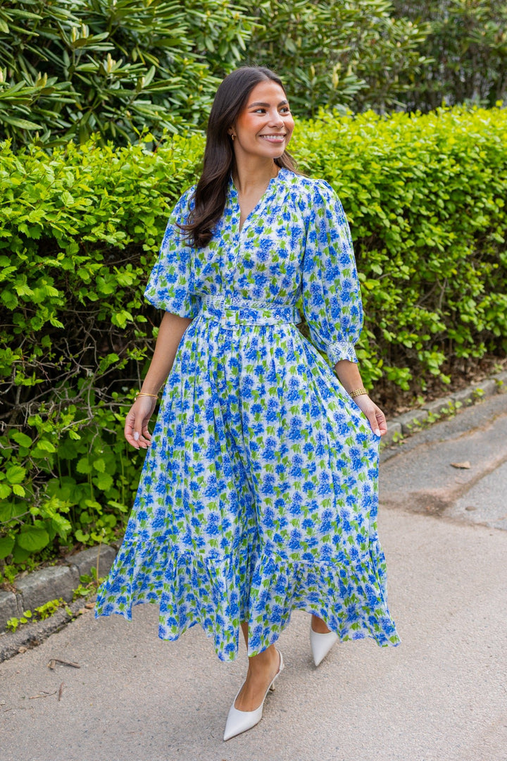 Twisted Midi Dress Peonies | Kjoler | Smuk