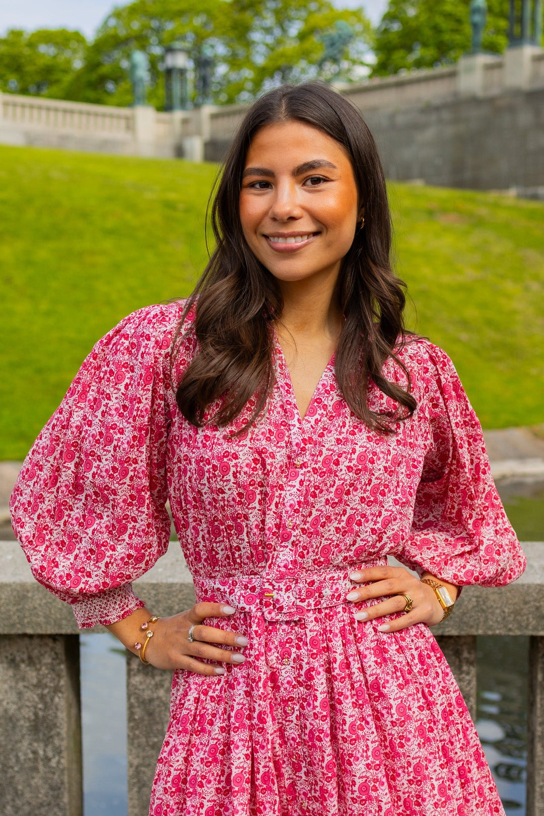 Twisted Midi Dress Wildflowers | Kjoler | Smuk