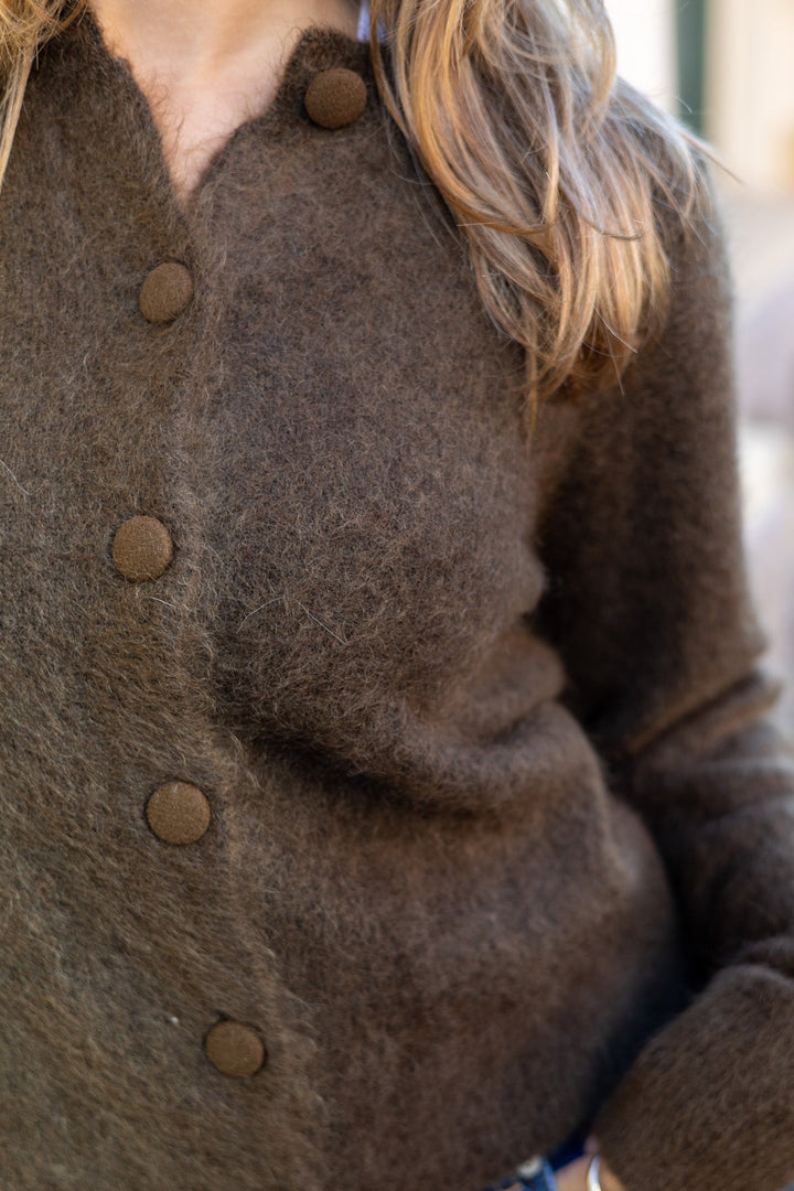 Ulla Mohair Cardigan Mocha | Genser | Smuk - Dameklær på nett