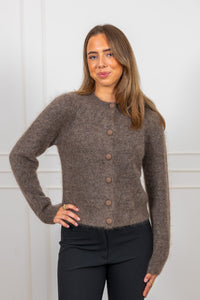 Ulla Mohair Cardigan Taupe