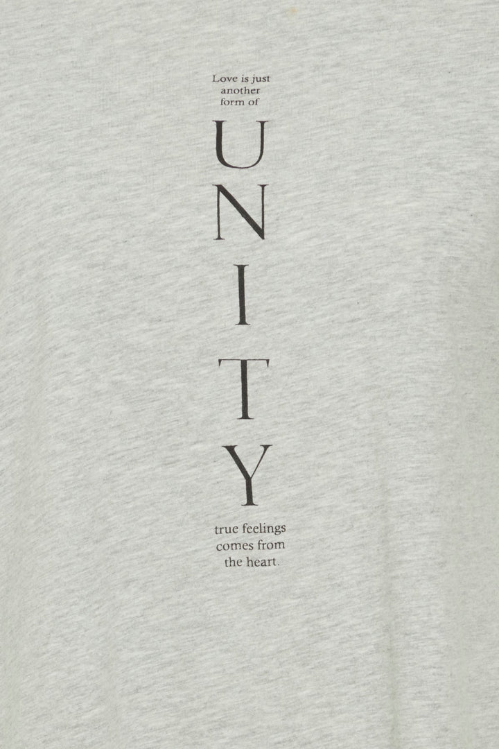 Unity Tee 1 Light Grey Melange | Topper | Smuk - Dameklær på nett