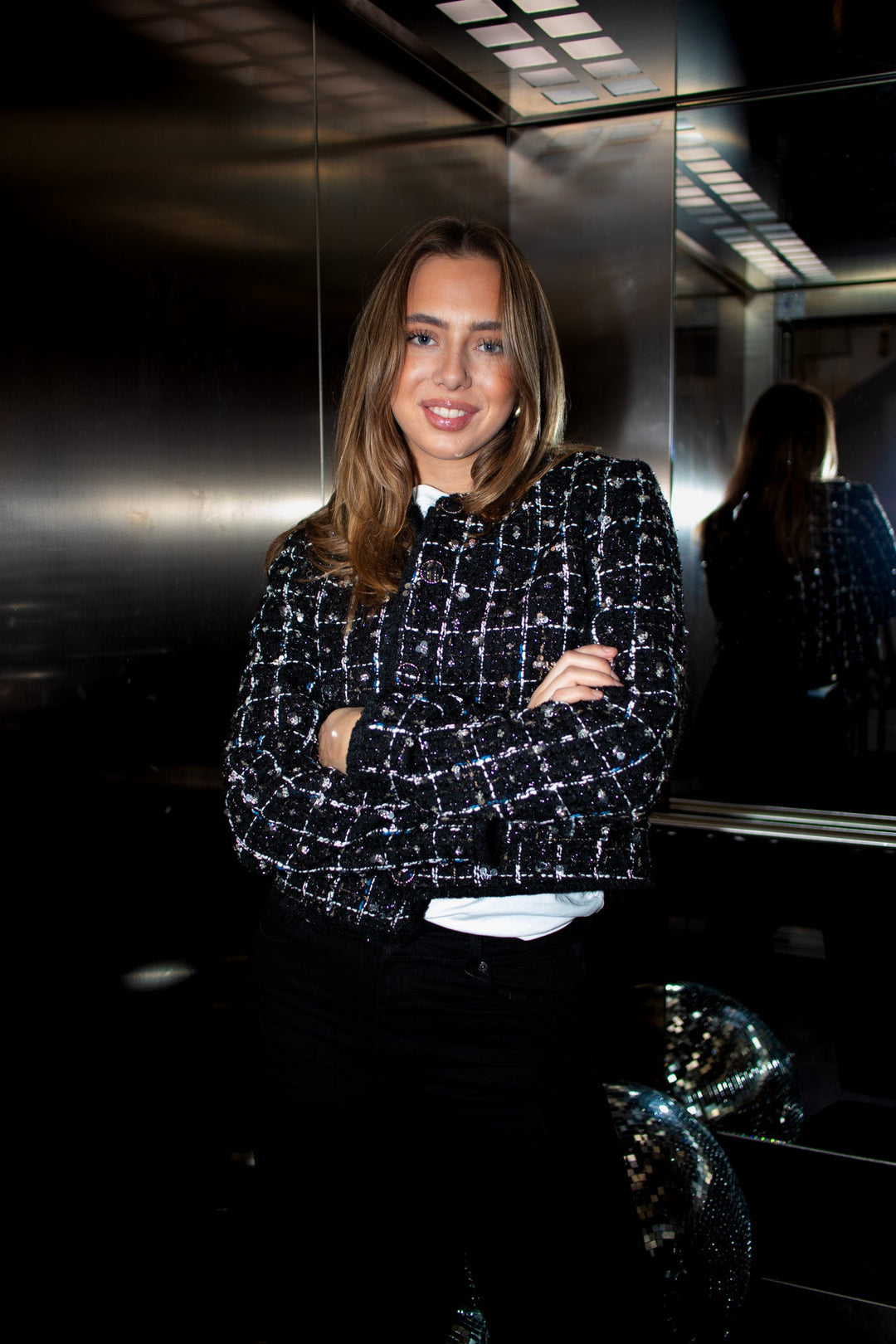 Valenda Ls Tweed Jacket Black | Blazer | Smuk - Dameklær på nett