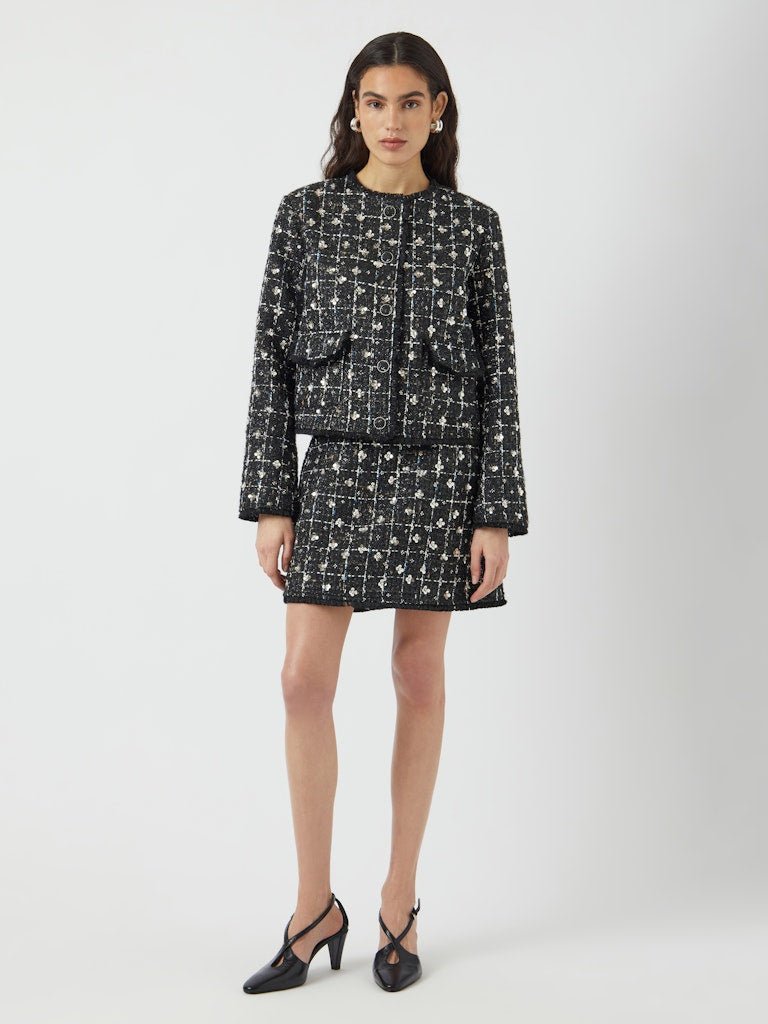 Valenda Ls Tweed Jacket Black | Blazer | Smuk - Dameklær på nett