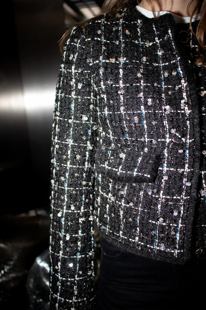 Valenda Ls Tweed Jacket Black | Blazer | Smuk - Dameklær på nett