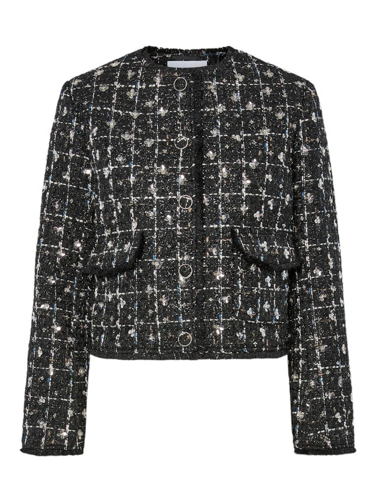 Valenda Ls Tweed Jacket Black | Blazer | Smuk - Dameklær på nett