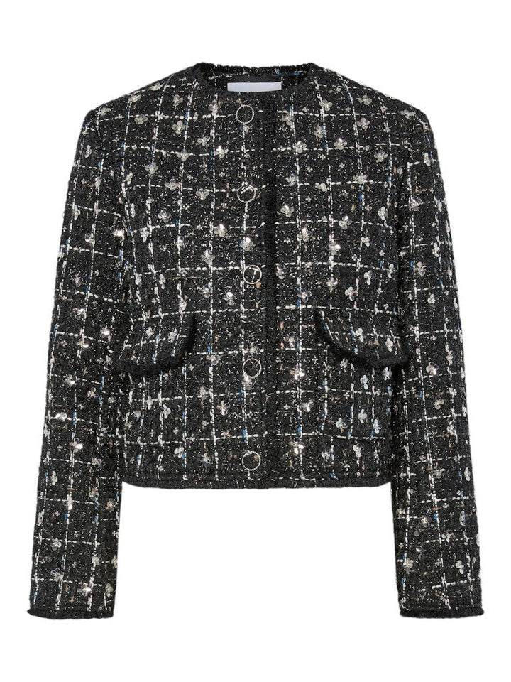 Valenda Ls Tweed Jacket Black | Blazer | Smuk - Dameklær på nett