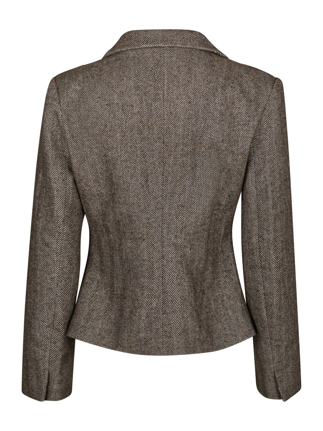 Valia Herringbone S Blazer Dark Brown | Blazer | Smuk