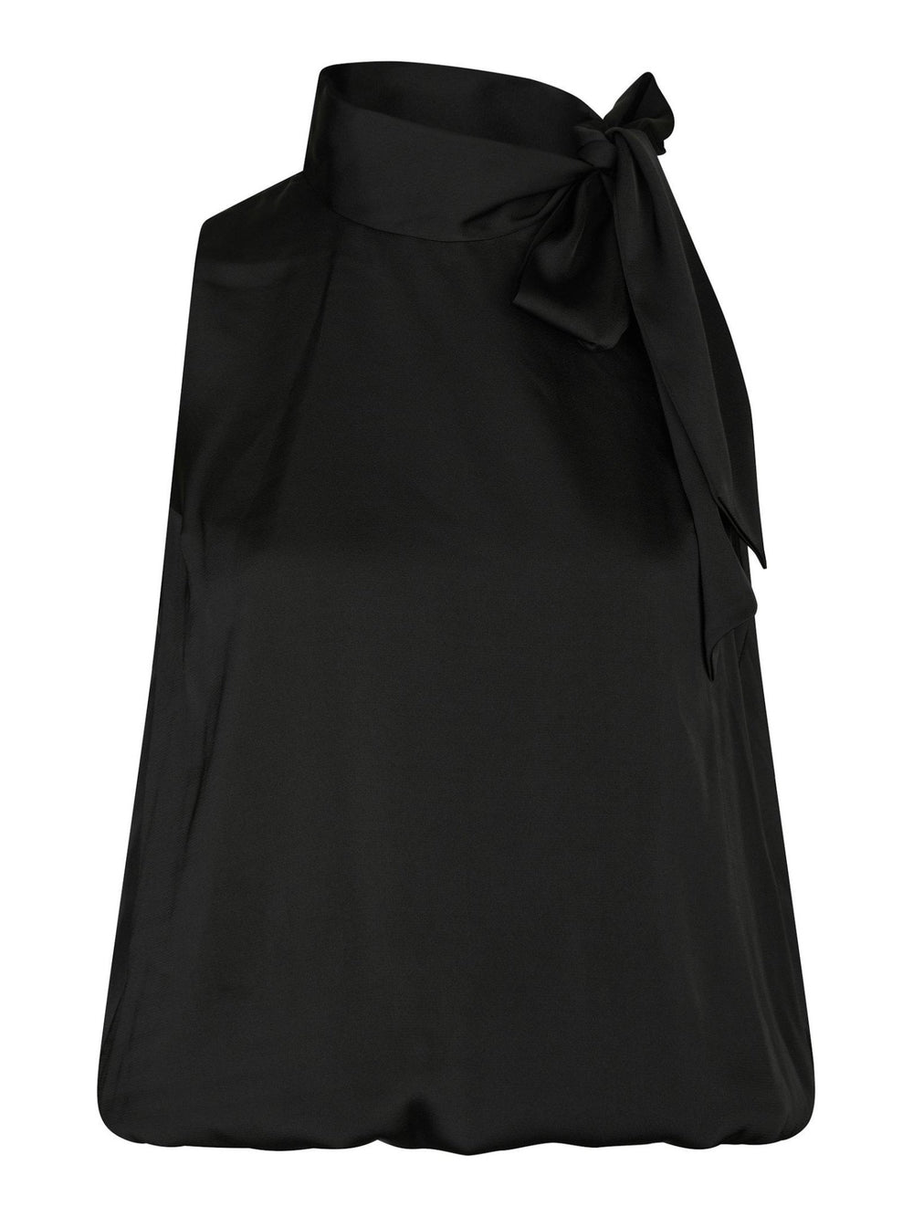 Veda Drapy Satin Top Black | Topper | Smuk - Dameklær på nett