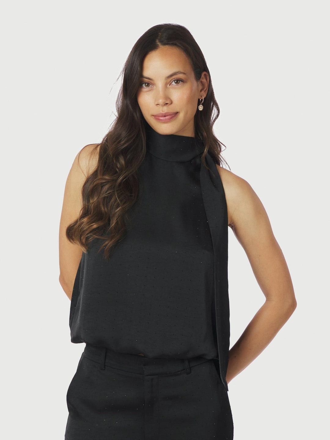 Veda Heavy Sateen Bedaz Top Black | Topper | Smuk