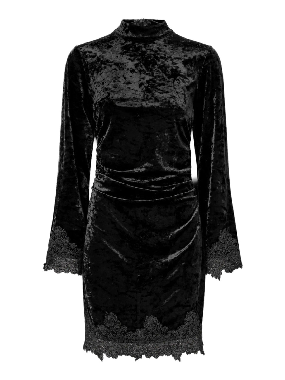 Vellia Ls Short Lace Dress Black | Kjoler | Smuk