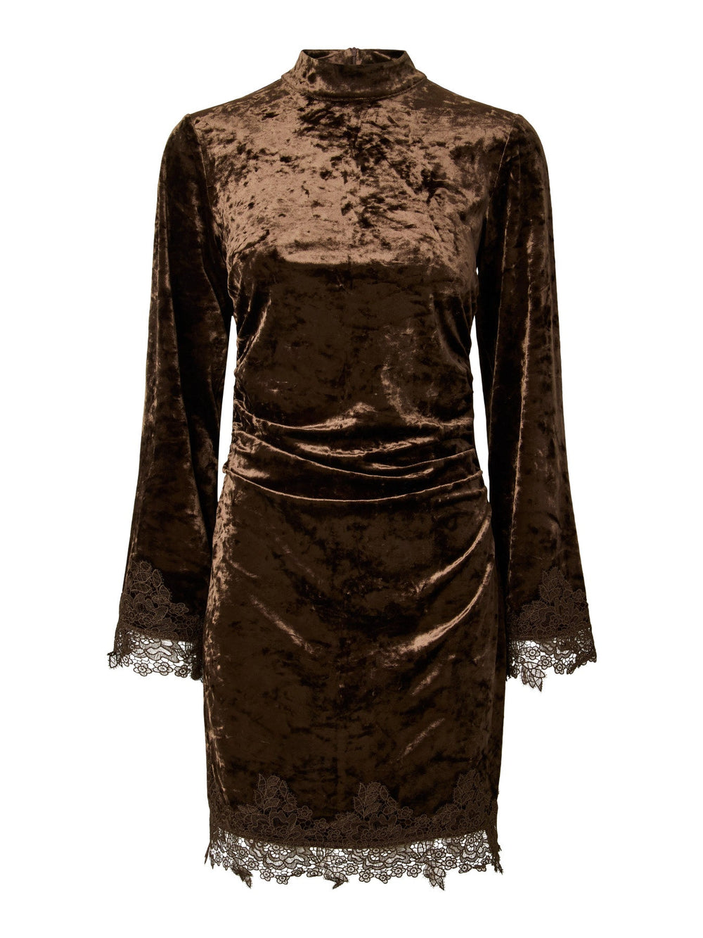 Vellia Ls Short Lace Dress Coffee Bean | Kjoler | Smuk