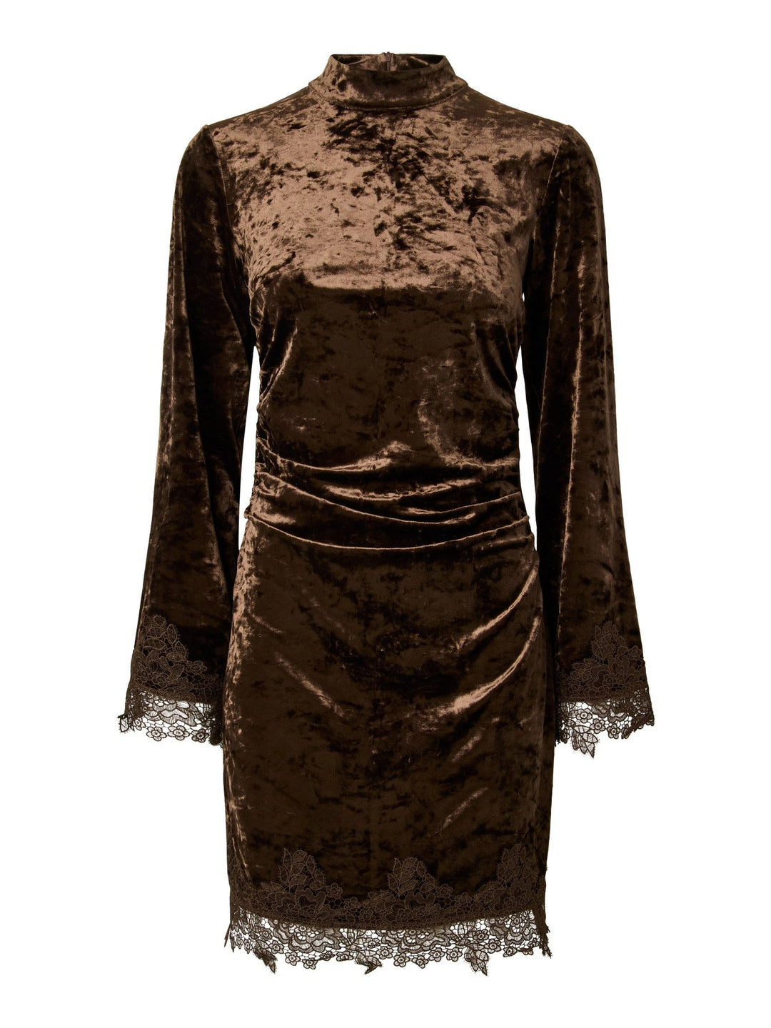 Vellia Ls Short Lace Dress Coffee Bean | Kjoler | Smuk